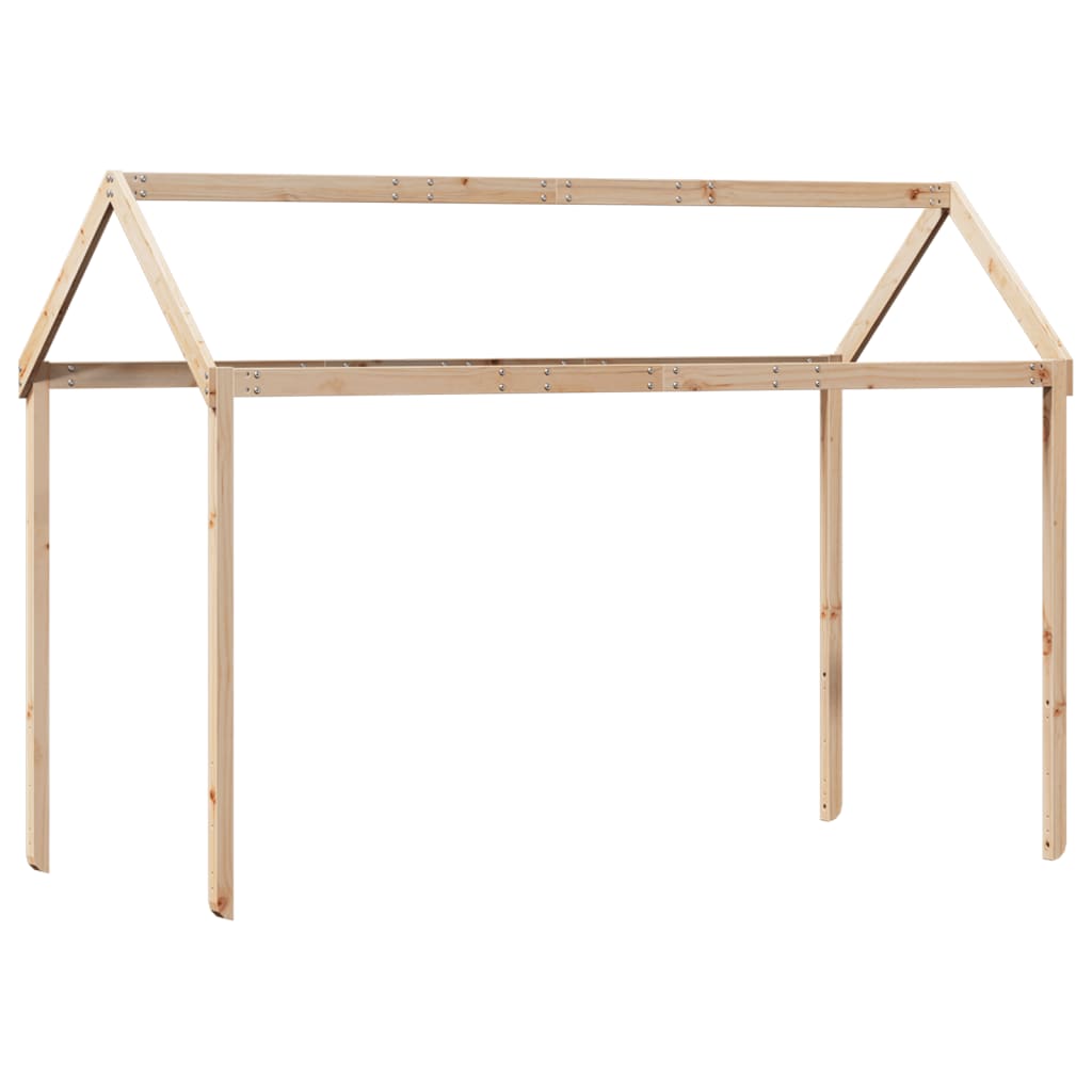 vidaXL Pat înalt cu acoperiș, 80x200 cm, lemn masiv de pin