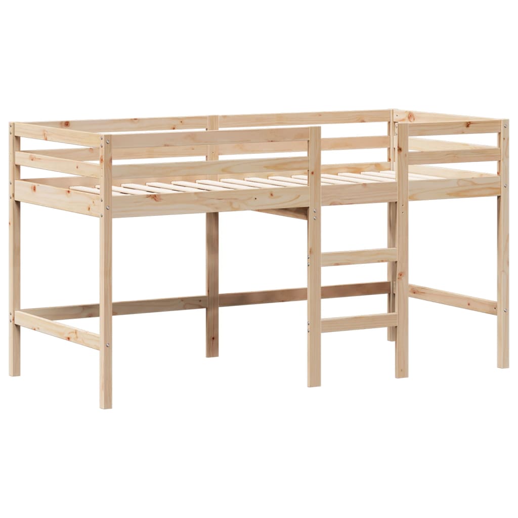 vidaXL Pat etajat cu scară și acoperiș, alb, 80x200 cm, lemn masiv pin vidaXL Pat etajat cu scară și acoperiș, alb, 80x200 cm, lemn masiv pin