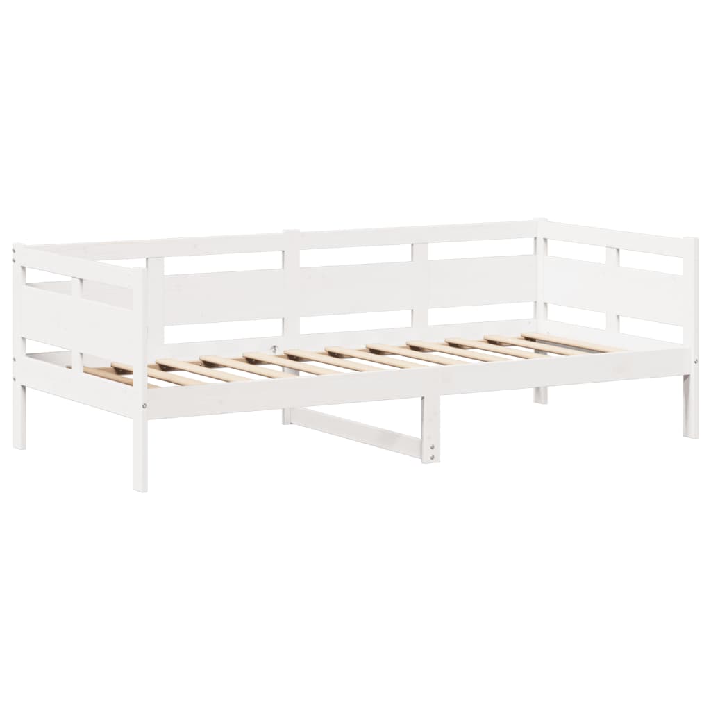 vidaXL Pat de zi cu acoperiș, alb, 80x200 cm, lemn masiv de pin vidaXL Pat de zi cu acoperiș, alb, 80x200 cm, lemn masiv de pin