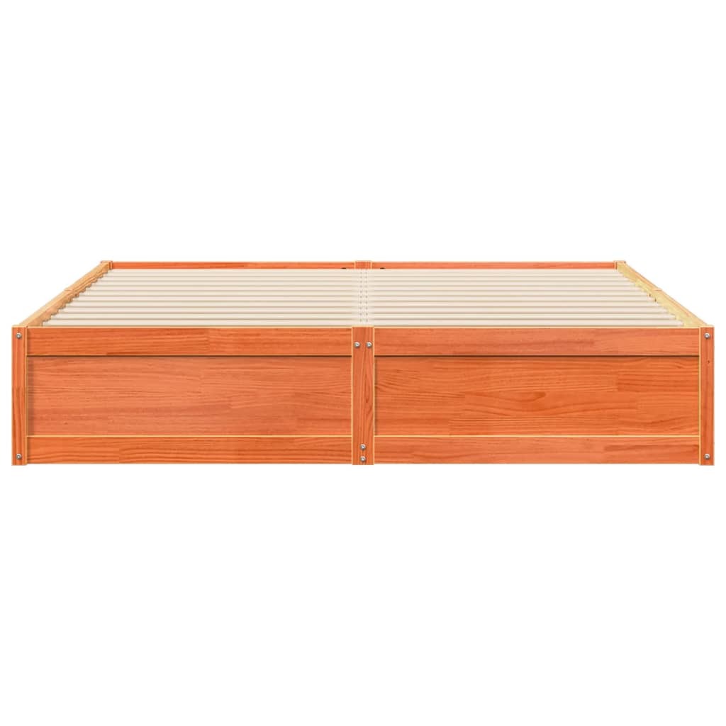 vidaXL Cadru de pat fără saltea, maro ceruit 180x200 cm lemn masiv pin vidaXL Cadru de pat fără saltea, maro ceruit 180x200 cm lemn masiv pin
