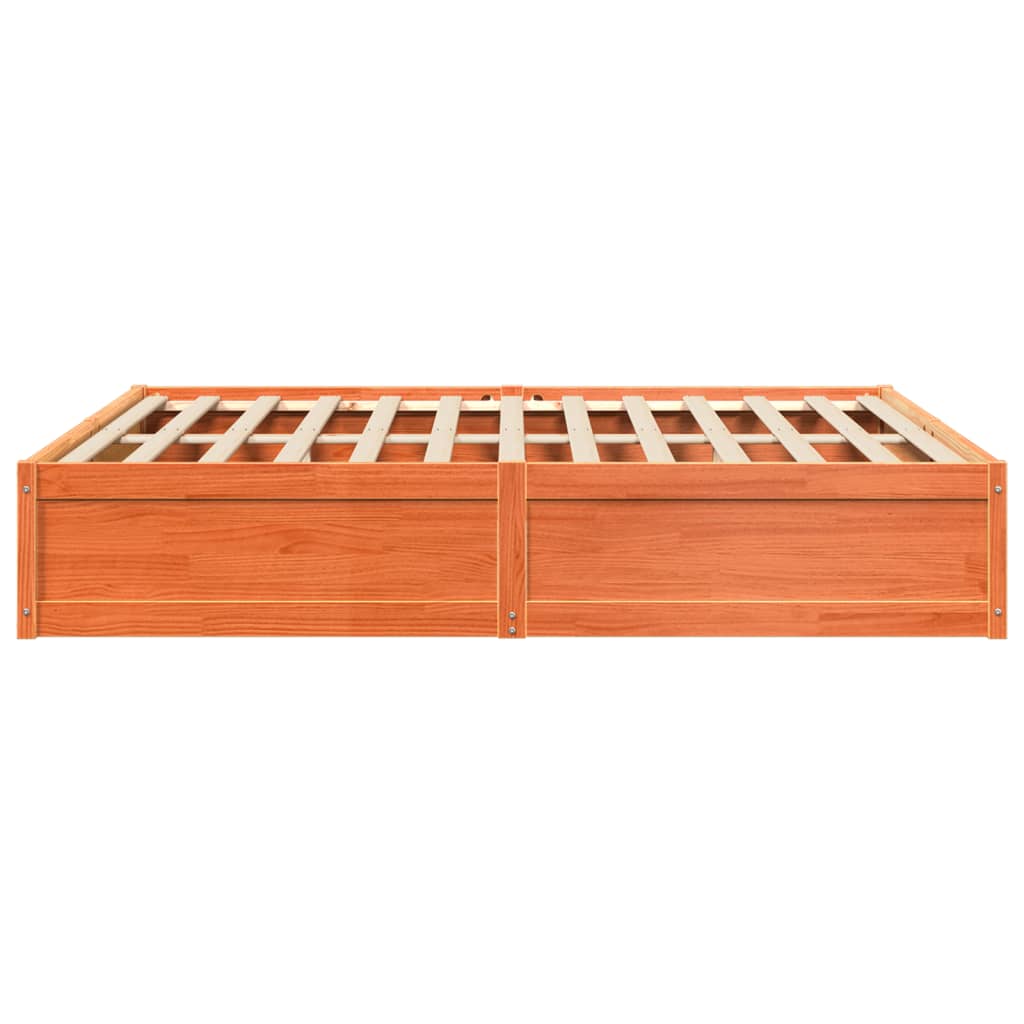 vidaXL Cadru de pat fără saltea, maro ceruit 180x200 cm lemn masiv pin vidaXL Cadru de pat fără saltea, maro ceruit 180x200 cm lemn masiv pin