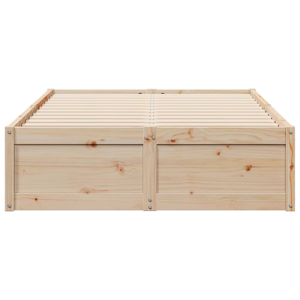 vidaXL Cadru de pat fără saltea, 120x190 cm, lemn masiv pin vidaXL Cadru de pat fără saltea, 120x190 cm, lemn masiv pin
