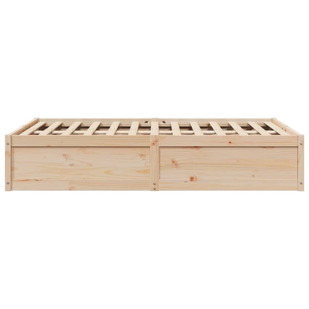 vidaXL Cadru de pat fără saltea, 120x190 cm, lemn masiv pin vidaXL Cadru de pat fără saltea, 120x190 cm, lemn masiv pin