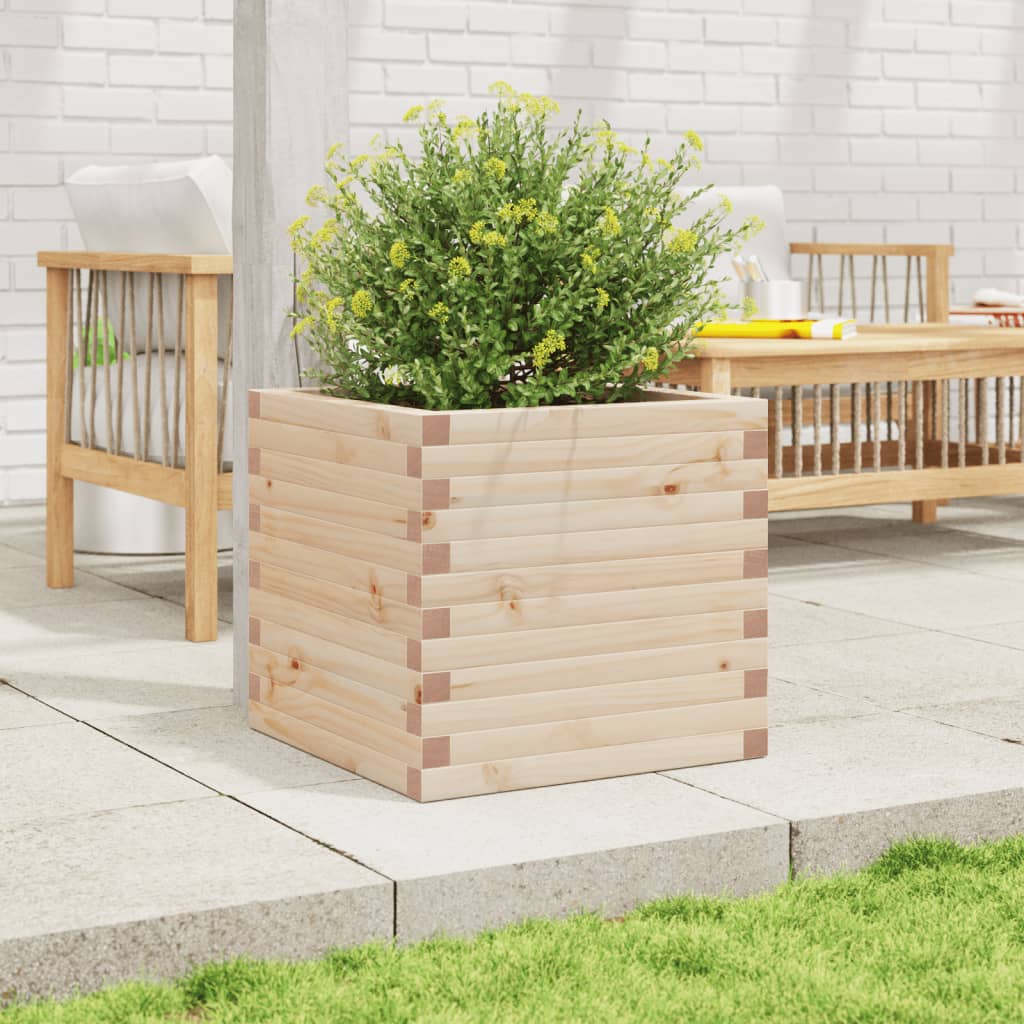 vidaXL Jardinieră de grădină, 50x50x46 cm, lemn masiv de pin vidaXL Jardinieră de grădină, 50x50x46 cm, lemn masiv de pin
