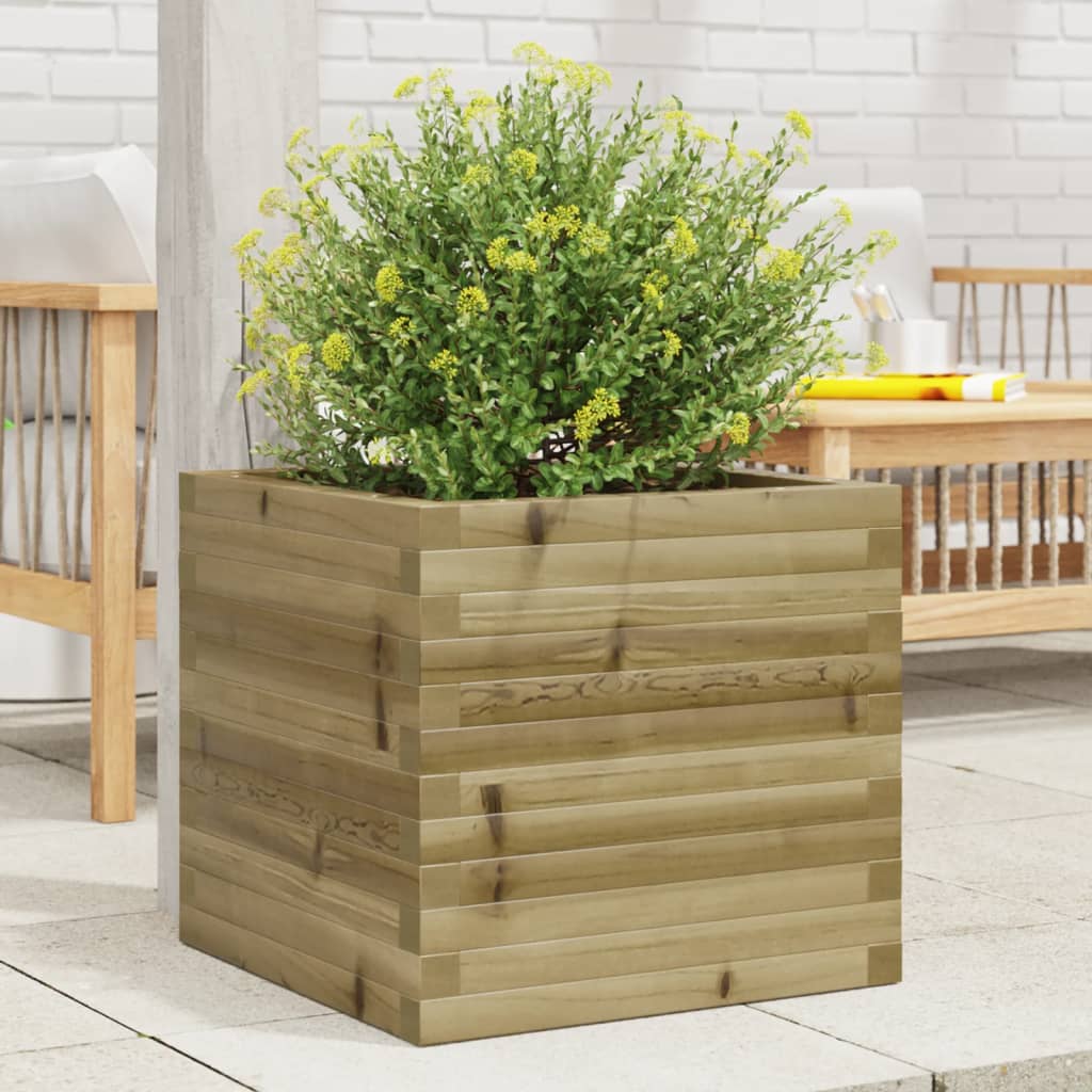 vidaXL Jardinieră de grădină, 50x50x46 cm, lemn de pin impregnat vidaXL Jardinieră de grădină, 50x50x46 cm, lemn de pin impregnat