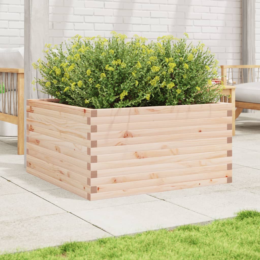 vidaXL Jardinieră de grădină, 90x90x46 cm, lemn masiv de pin vidaXL Jardinieră de grădină, 90x90x46 cm, lemn masiv de pin