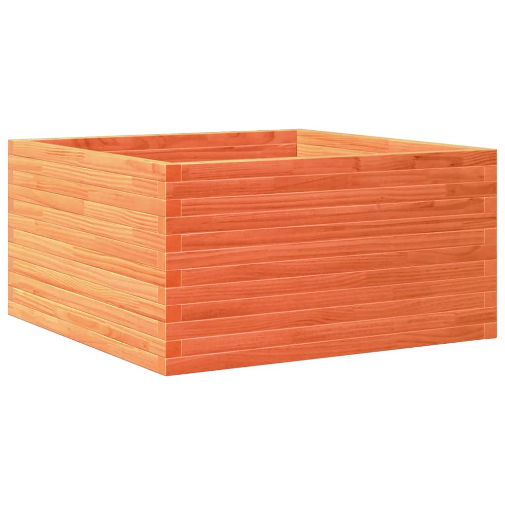 vidaXL Jardinieră de grădină, maro ceruit, 90x90x46 cm, lemn masiv pin vidaXL Jardinieră de grădină, maro ceruit, 90x90x46 cm, lemn masiv pin