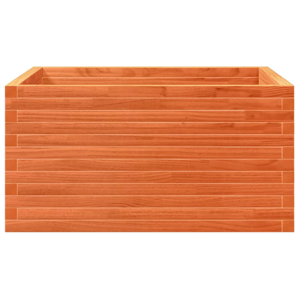 vidaXL Jardinieră de grădină, maro ceruit, 90x90x46 cm, lemn masiv pin vidaXL Jardinieră de grădină, maro ceruit, 90x90x46 cm, lemn masiv pin