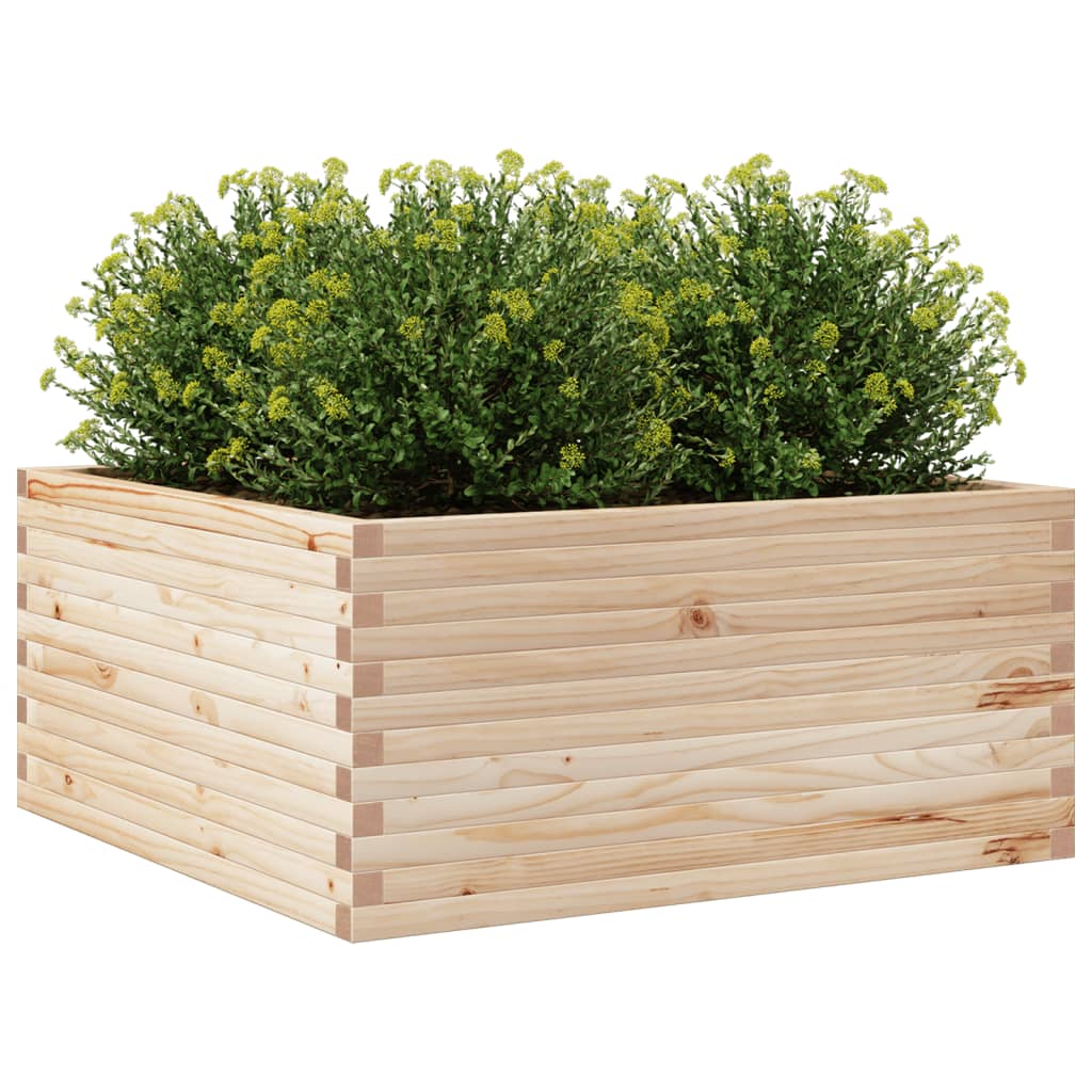 vidaXL Jardinieră de grădină, 100x100x46 cm, lemn masiv de pin vidaXL Jardinieră de grădină, 100x100x46 cm, lemn masiv de pin