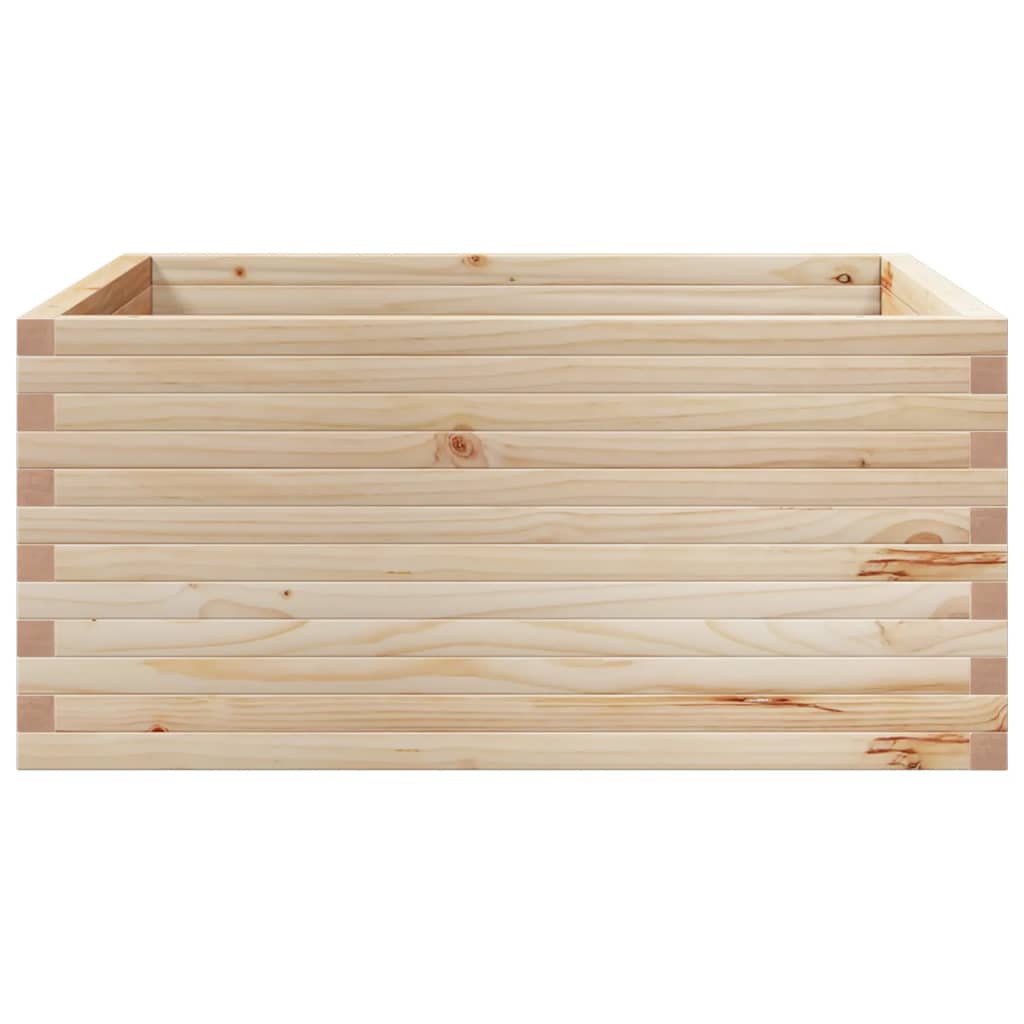 vidaXL Jardinieră de grădină, 100x100x46 cm, lemn masiv de pin vidaXL Jardinieră de grădină, 100x100x46 cm, lemn masiv de pin