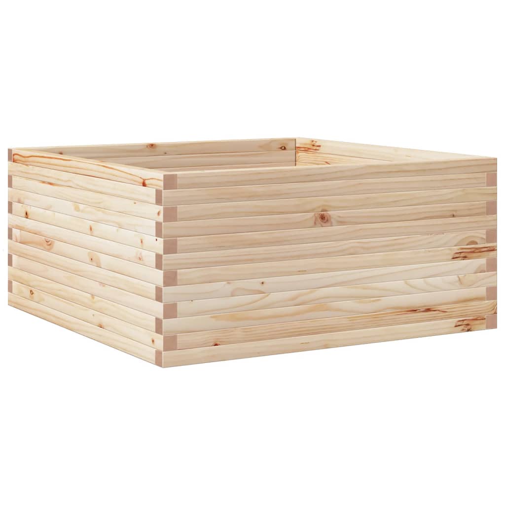 vidaXL Jardinieră de grădină, 100x100x46 cm, lemn masiv de pin vidaXL Jardinieră de grădină, 100x100x46 cm, lemn masiv de pin
