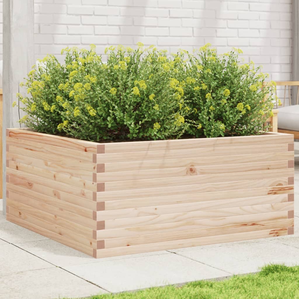 vidaXL Jardinieră de grădină, 100x100x46 cm, lemn masiv de pin vidaXL Jardinieră de grădină, 100x100x46 cm, lemn masiv de pin