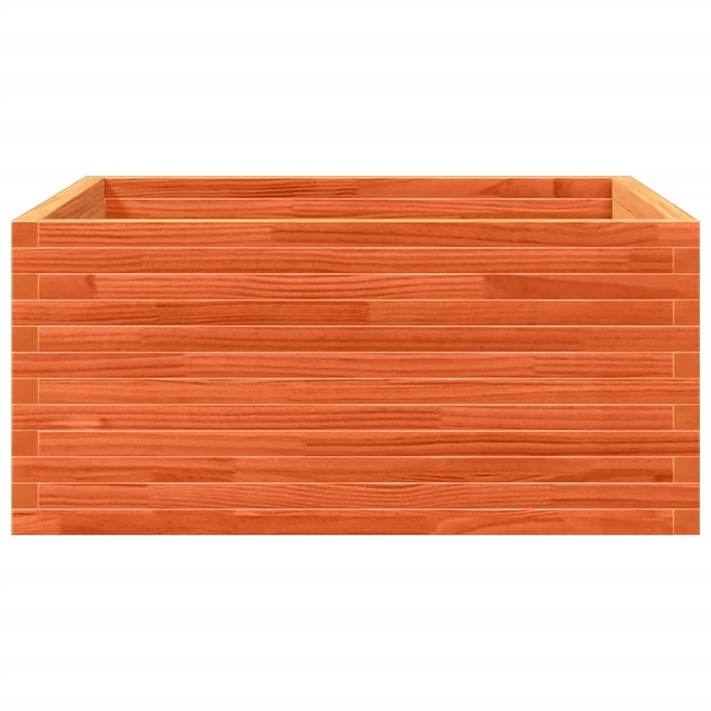 vidaXL Jardinieră grădină, maro ceruit, 100x100x46 cm, lemn masiv pin vidaXL Jardinieră grădină, maro ceruit, 100x100x46 cm, lemn masiv pin