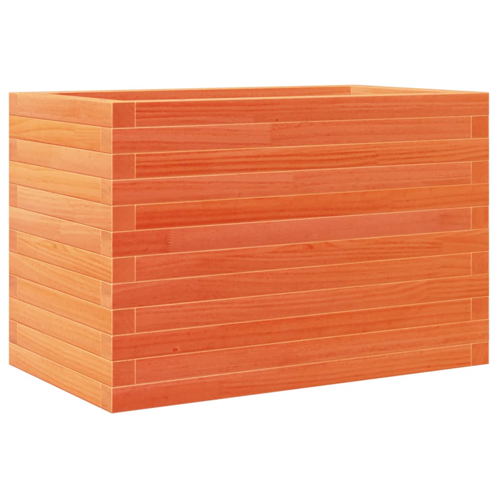 vidaXL Jardinieră grădină, maro ceruit, 70x40x46 cm, lemn masiv pin vidaXL Jardinieră grădină, maro ceruit, 70x40x46 cm, lemn masiv pin