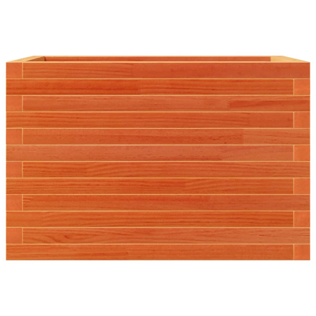 vidaXL Jardinieră grădină, maro ceruit, 70x40x46 cm, lemn masiv pin vidaXL Jardinieră grădină, maro ceruit, 70x40x46 cm, lemn masiv pin