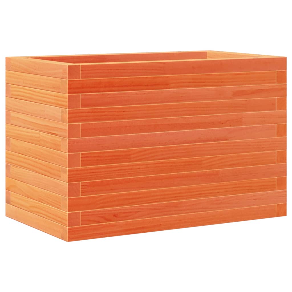 vidaXL Jardinieră grădină, maro ceruit, 70x40x46 cm, lemn masiv pin vidaXL Jardinieră grădină, maro ceruit, 70x40x46 cm, lemn masiv pin