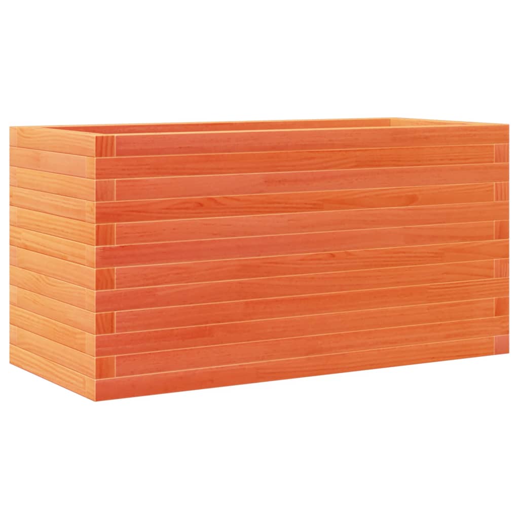 vidaXL Jardinieră grădină, maro ceruit, 90x40x46 cm, lemn masiv pin vidaXL Jardinieră grădină, maro ceruit, 90x40x46 cm, lemn masiv pin
