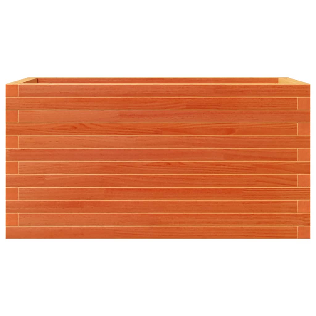 vidaXL Jardinieră grădină, maro ceruit, 90x40x46 cm, lemn masiv pin vidaXL Jardinieră grădină, maro ceruit, 90x40x46 cm, lemn masiv pin