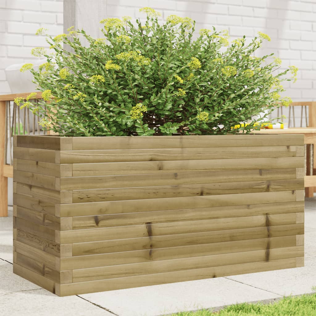 vidaXL Jardinieră de grădină, 90x40x46 cm, lemn de pin impregnat vidaXL Jardinieră de grădină, 90x40x46 cm, lemn de pin impregnat