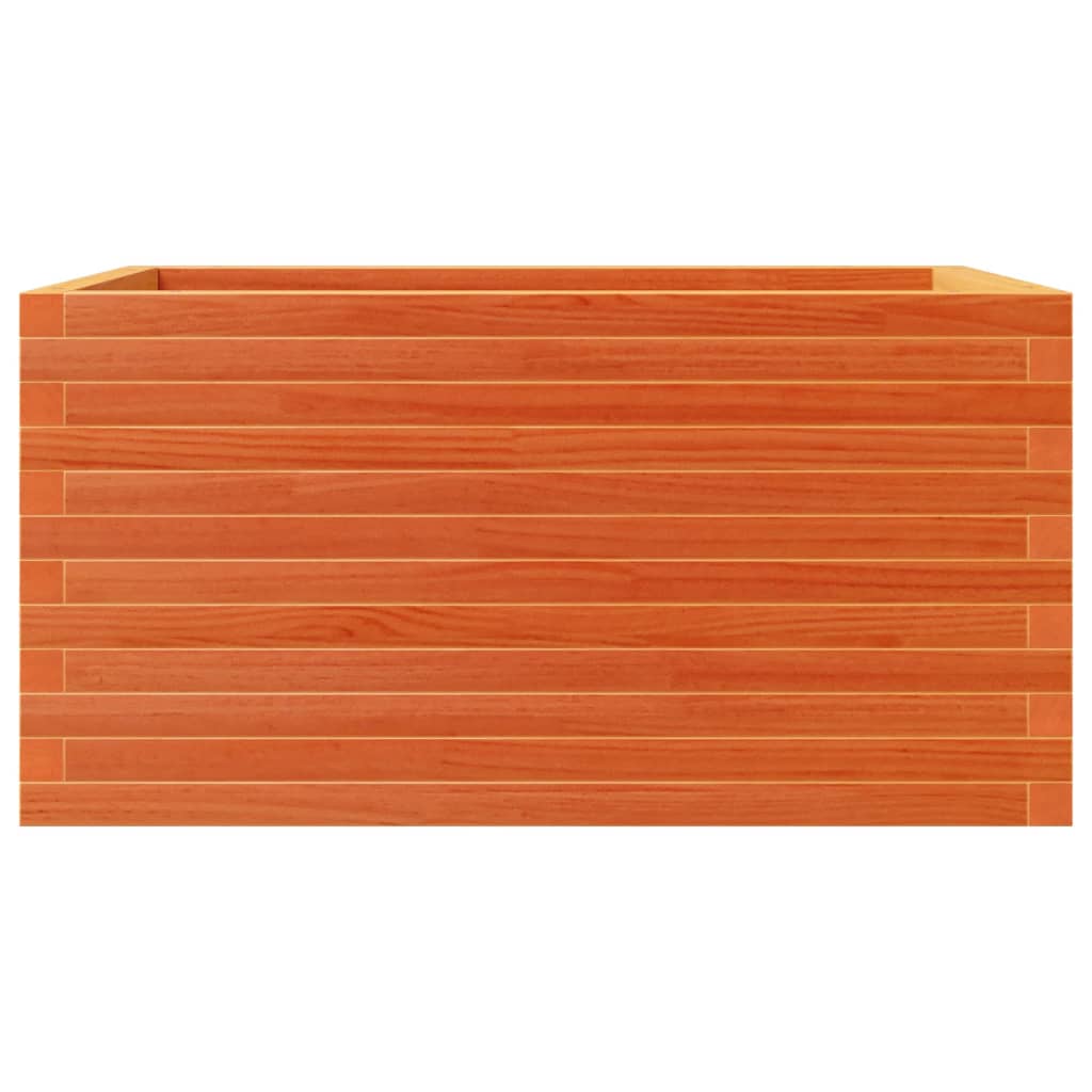 vidaXL Jardinieră de grădină, maro ceruit, 90x60x46 cm, lemn masiv pin vidaXL Jardinieră de grădină, maro ceruit, 90x60x46 cm, lemn masiv pin