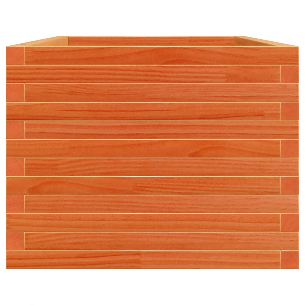 vidaXL Jardinieră de grădină, maro ceruit, 90x60x46 cm, lemn masiv pin vidaXL Jardinieră de grădină, maro ceruit, 90x60x46 cm, lemn masiv pin