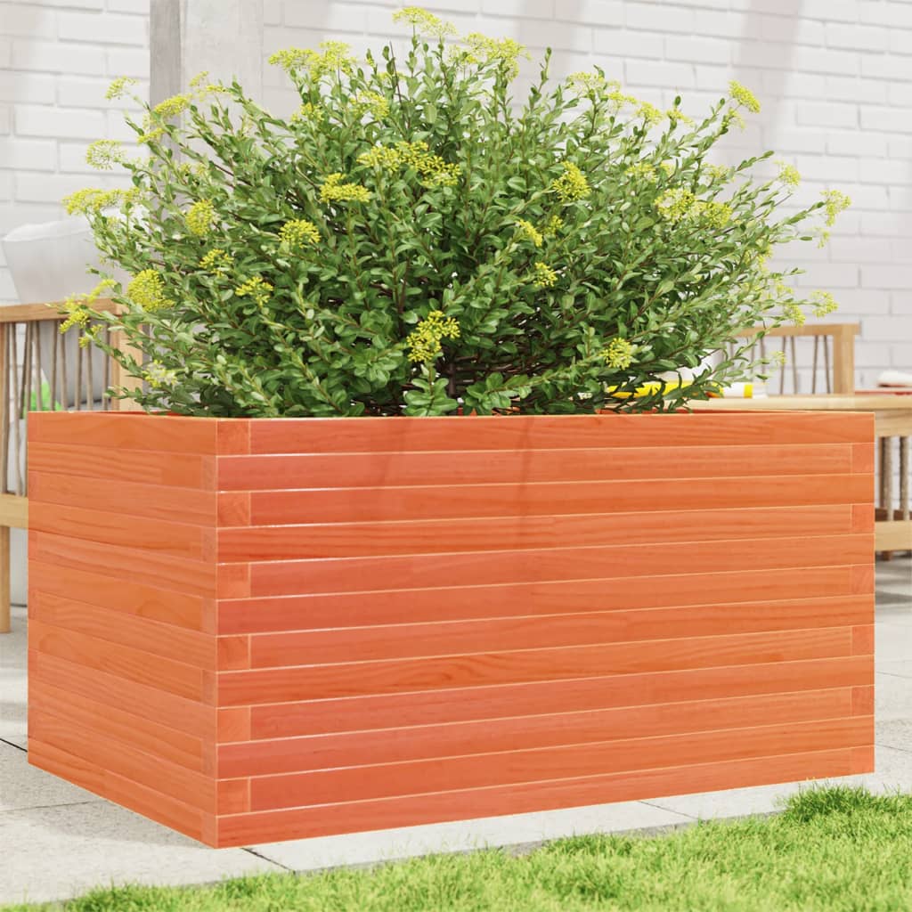 vidaXL Jardinieră de grădină, maro ceruit, 90x60x46 cm, lemn masiv pin vidaXL Jardinieră de grădină, maro ceruit, 90x60x46 cm, lemn masiv pin