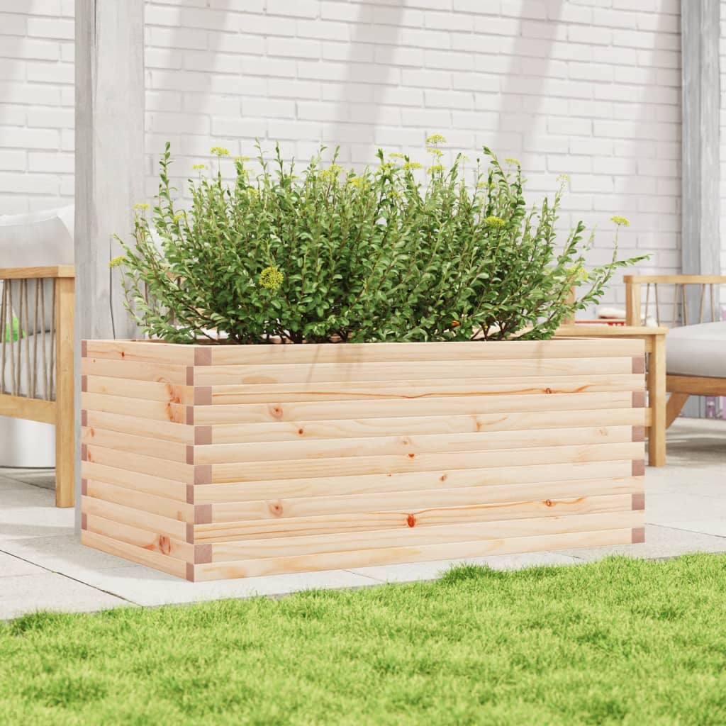 vidaXL Jardinieră de grădină, 110x60x46 cm, lemn masiv de pin vidaXL Jardinieră de grădină, 110x60x46 cm, lemn masiv de pin