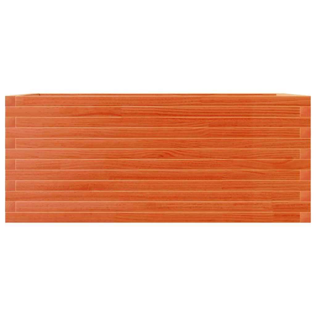 vidaXL Jardinieră de grădină, maro ceruit, 110x60x46cm, lemn masiv pin