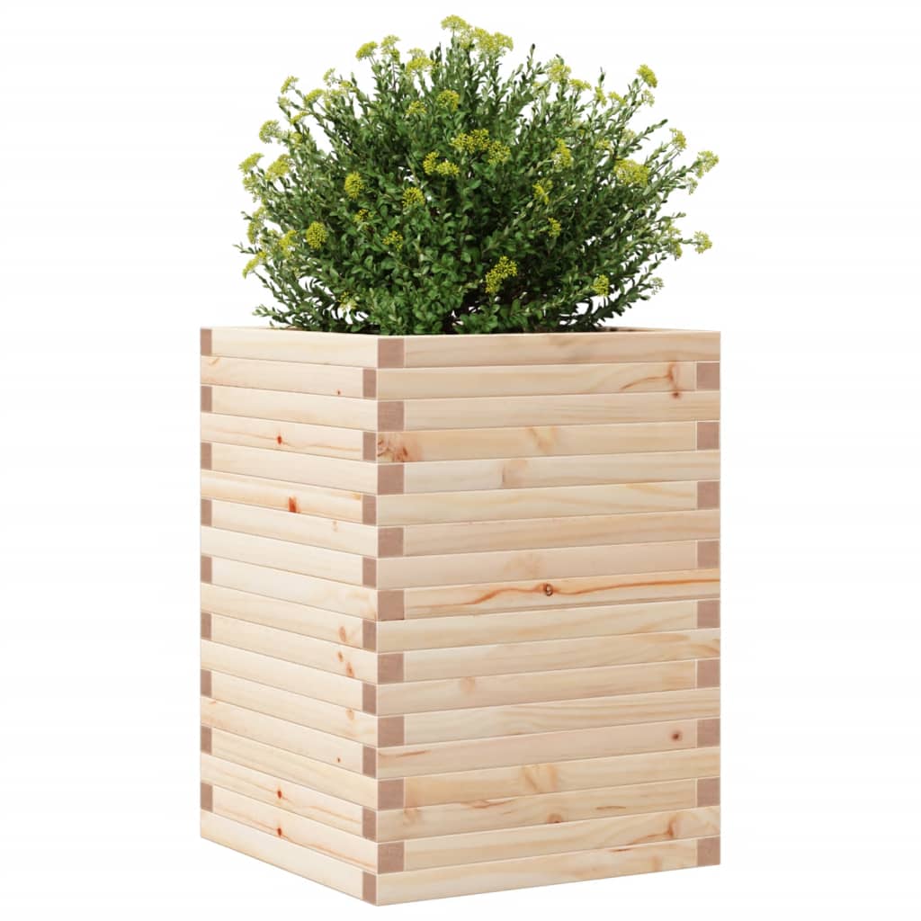 vidaXL Jardinieră de grădină, 50x50x68,5 cm, lemn masiv de pin vidaXL Jardinieră de grădină, 50x50x68,5 cm, lemn masiv de pin