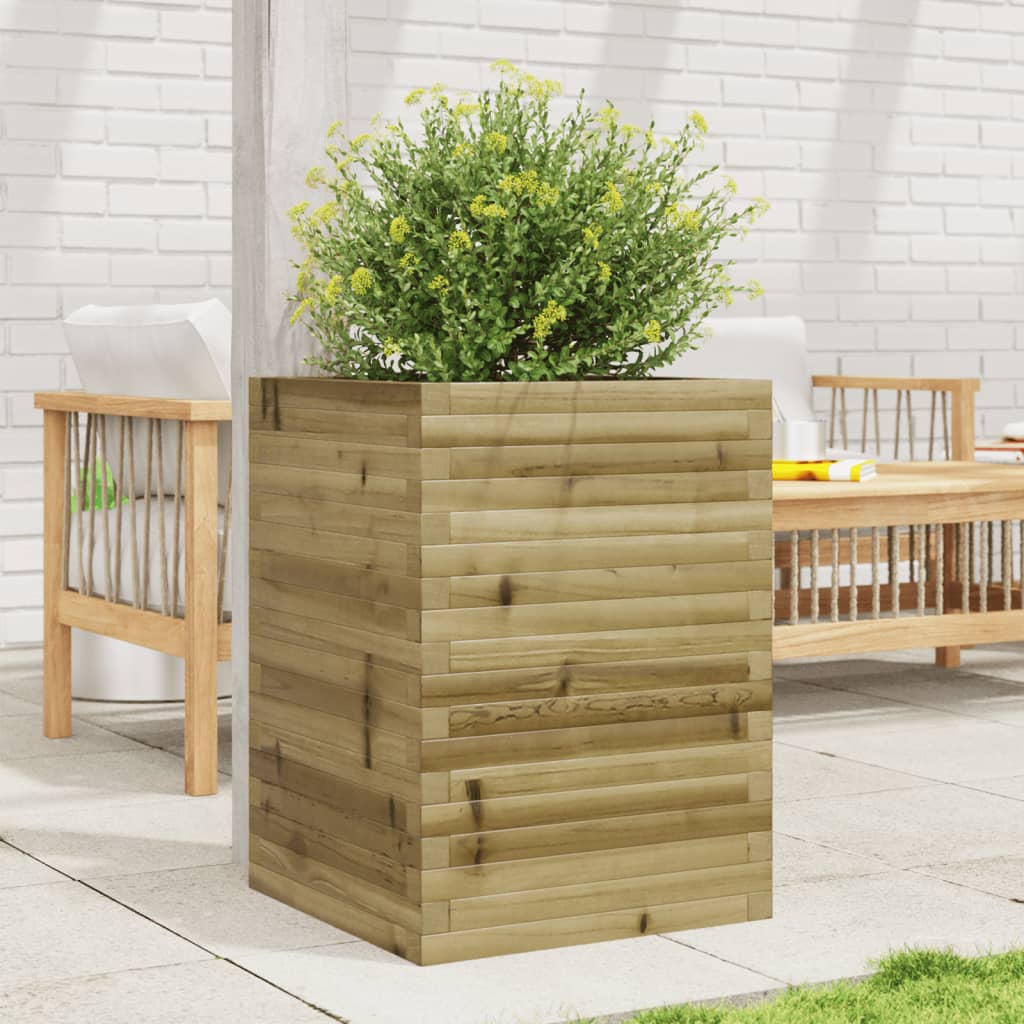 vidaXL Jardinieră de grădină, 50x50x68,5 cm, lemn de pin impregnat vidaXL Jardinieră de grădină, 50x50x68,5 cm, lemn de pin impregnat