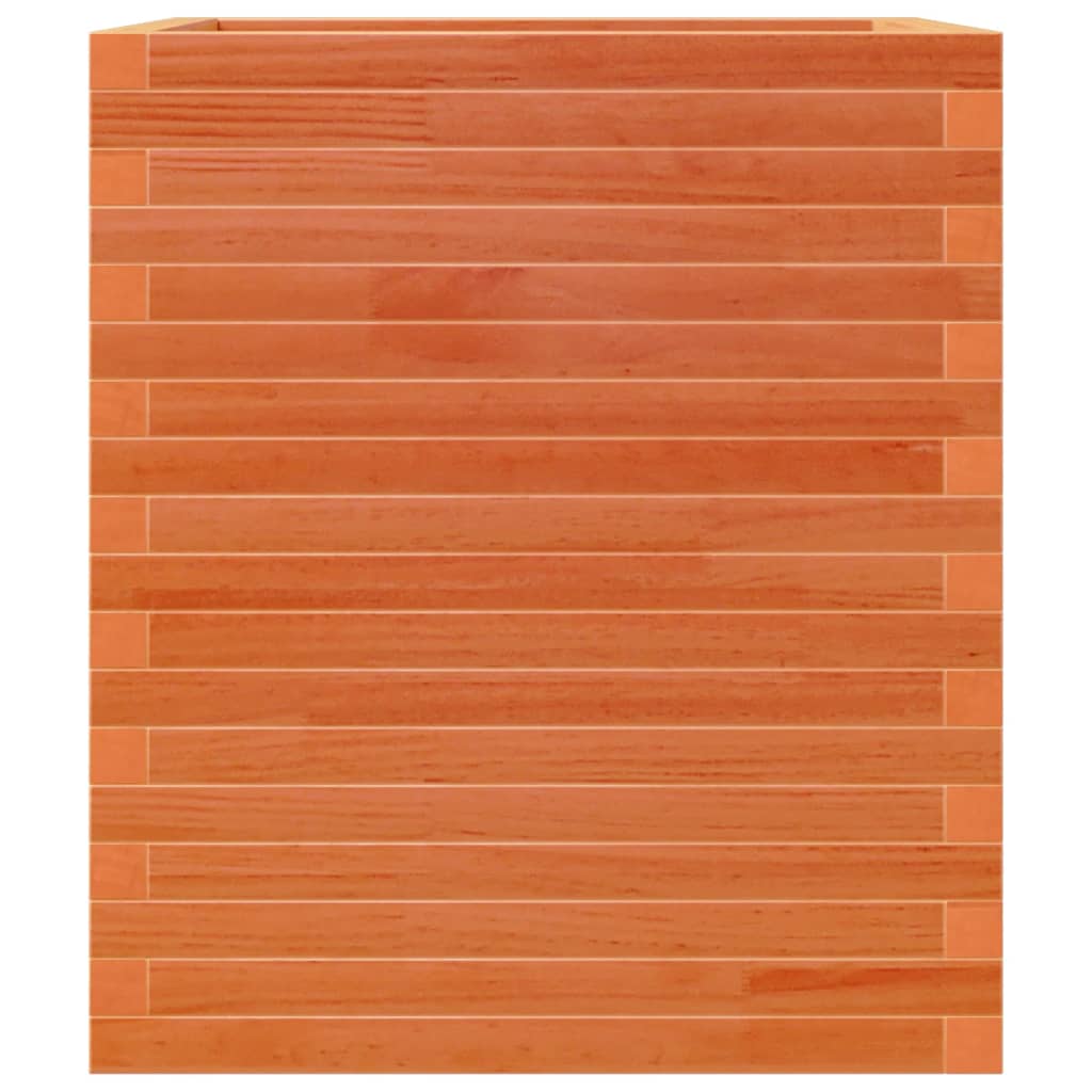 vidaXL Jardinieră grădină, maro ceruit, 60x60x68,5 cm, lemn masiv pin vidaXL Jardinieră grădină, maro ceruit, 60x60x68,5 cm, lemn masiv pin