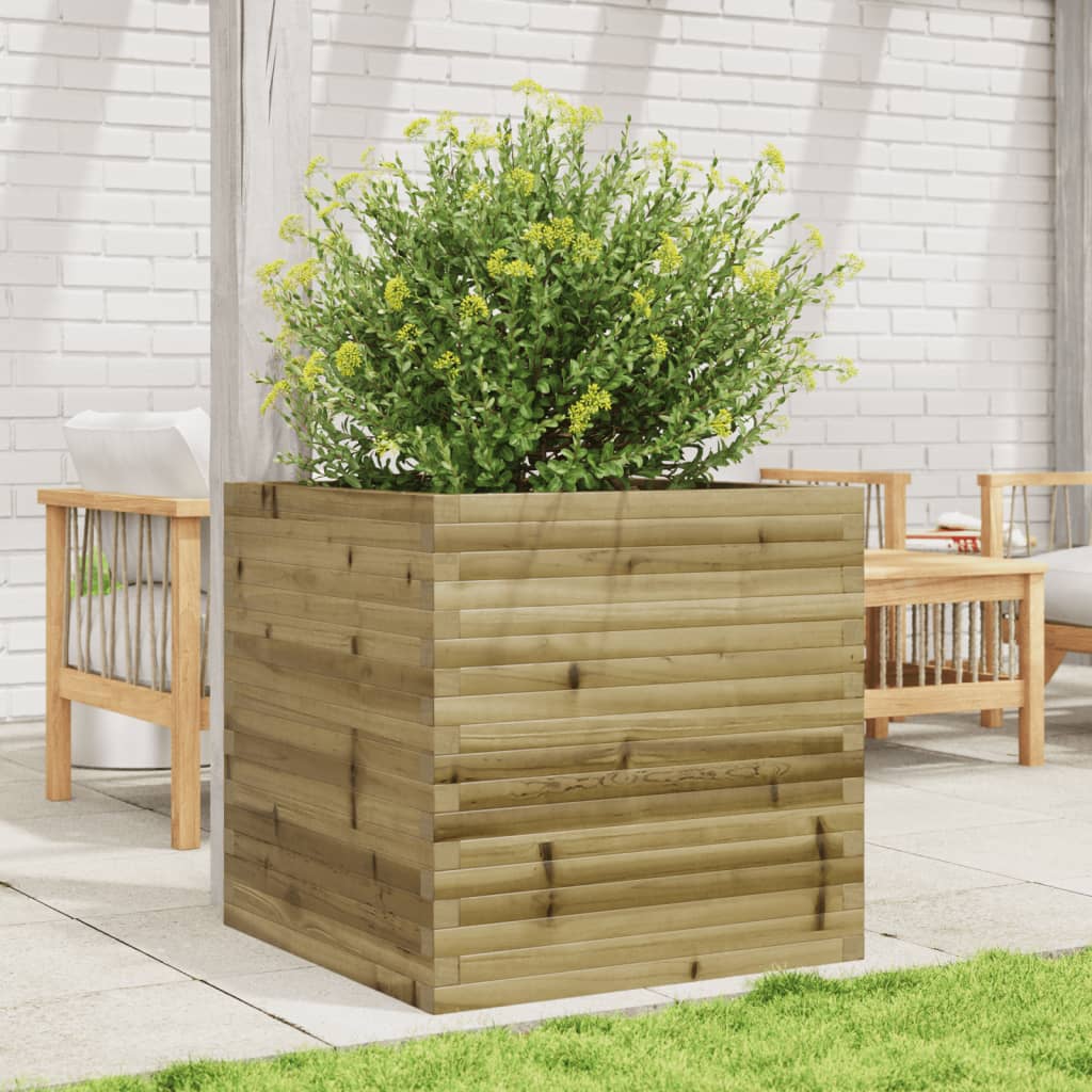 vidaXL Jardinieră de grădină, 70x70x68,5 cm, lemn de pin impregnat vidaXL Jardinieră de grădină, 70x70x68,5 cm, lemn de pin impregnat