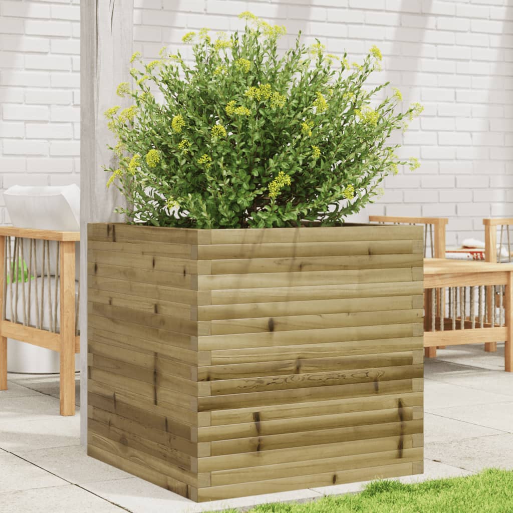 vidaXL Jardinieră de grădină, 70x70x68,5 cm, lemn de pin impregnat vidaXL Jardinieră de grădină, 70x70x68,5 cm, lemn de pin impregnat