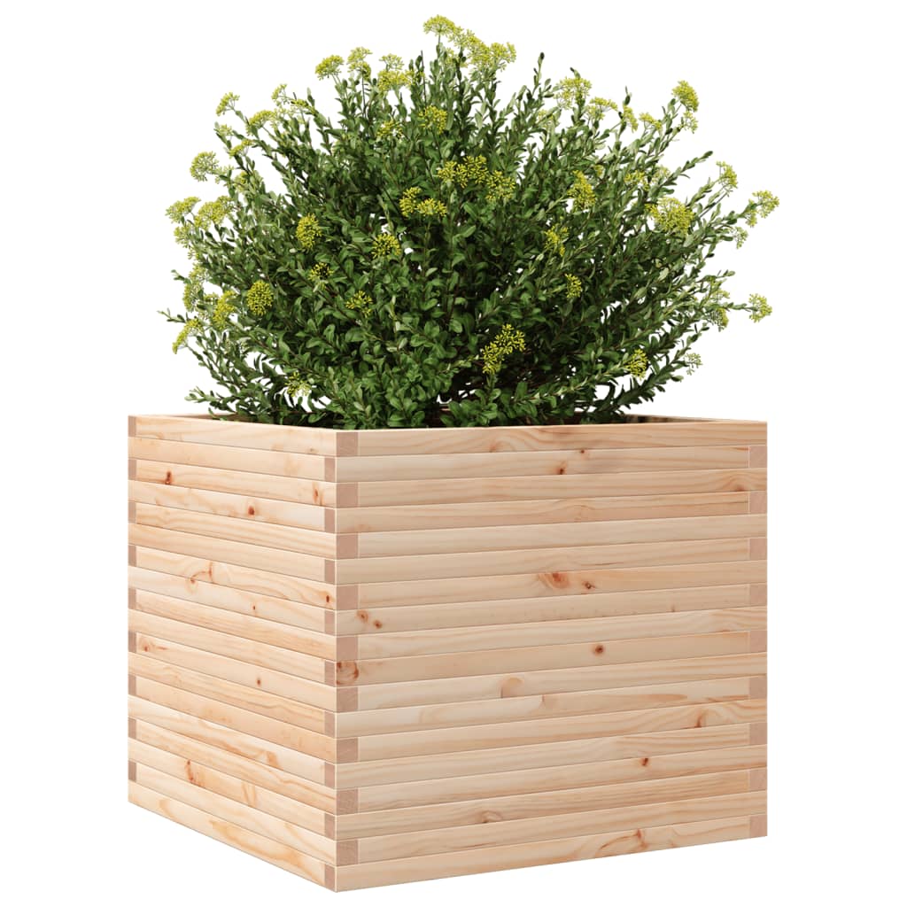 vidaXL Jardinieră de grădină, 80x80x68,5 cm, lemn masiv de pin vidaXL Jardinieră de grădină, 80x80x68,5 cm, lemn masiv de pin