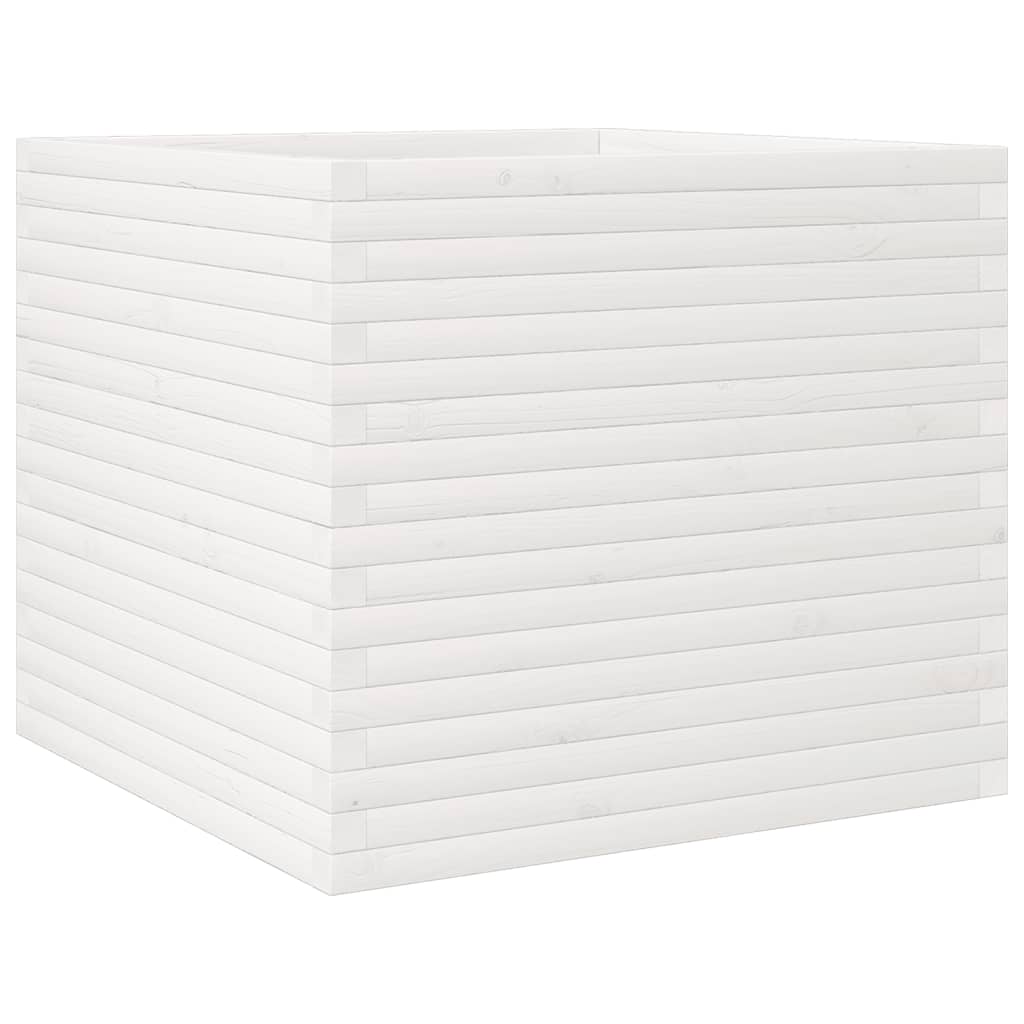 vidaXL Jardinieră de grădină, alb, 80x80x68,5 cm, lemn masiv de pin vidaXL Jardinieră de grădină, alb, 80x80x68,5 cm, lemn masiv de pin