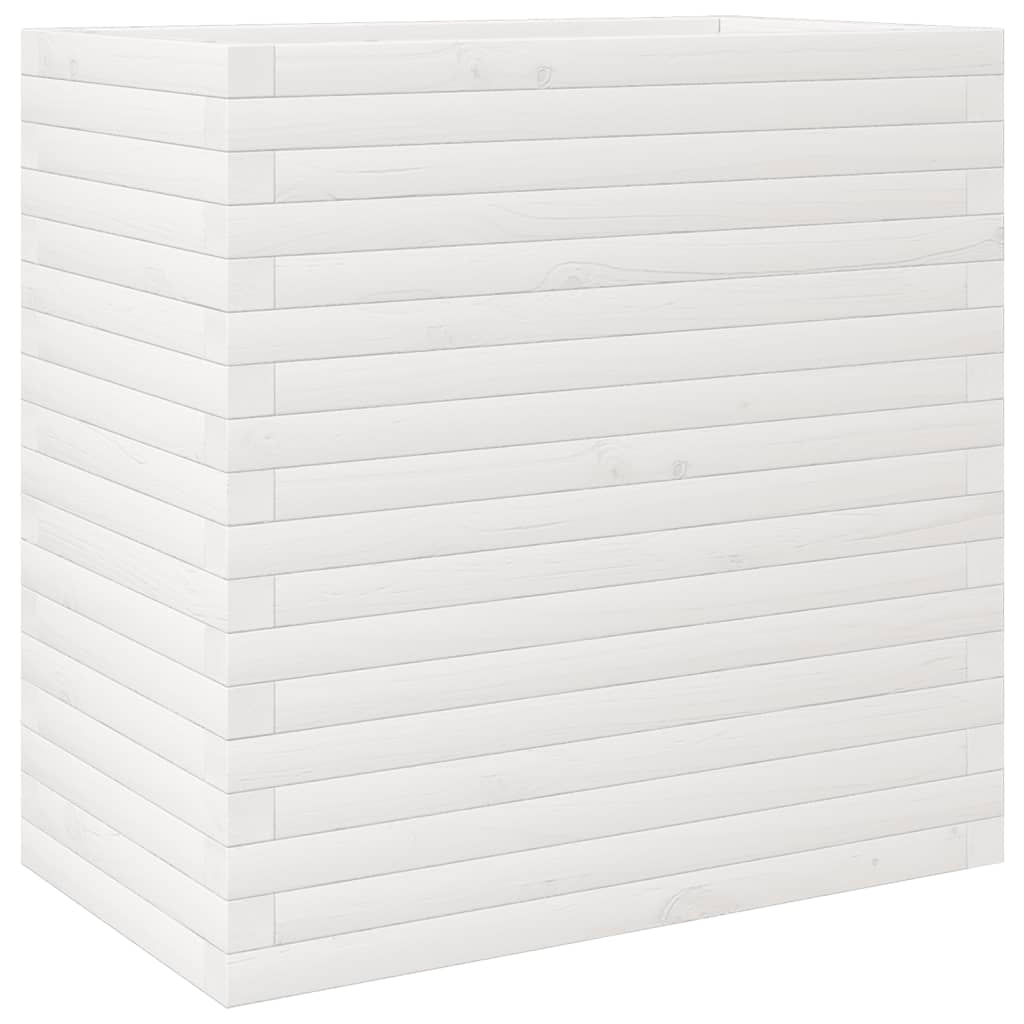 vidaXL Jardinieră de grădină, alb, 70x40x68,5 cm, lemn masiv de pin vidaXL Jardinieră de grădină, alb, 70x40x68,5 cm, lemn masiv de pin