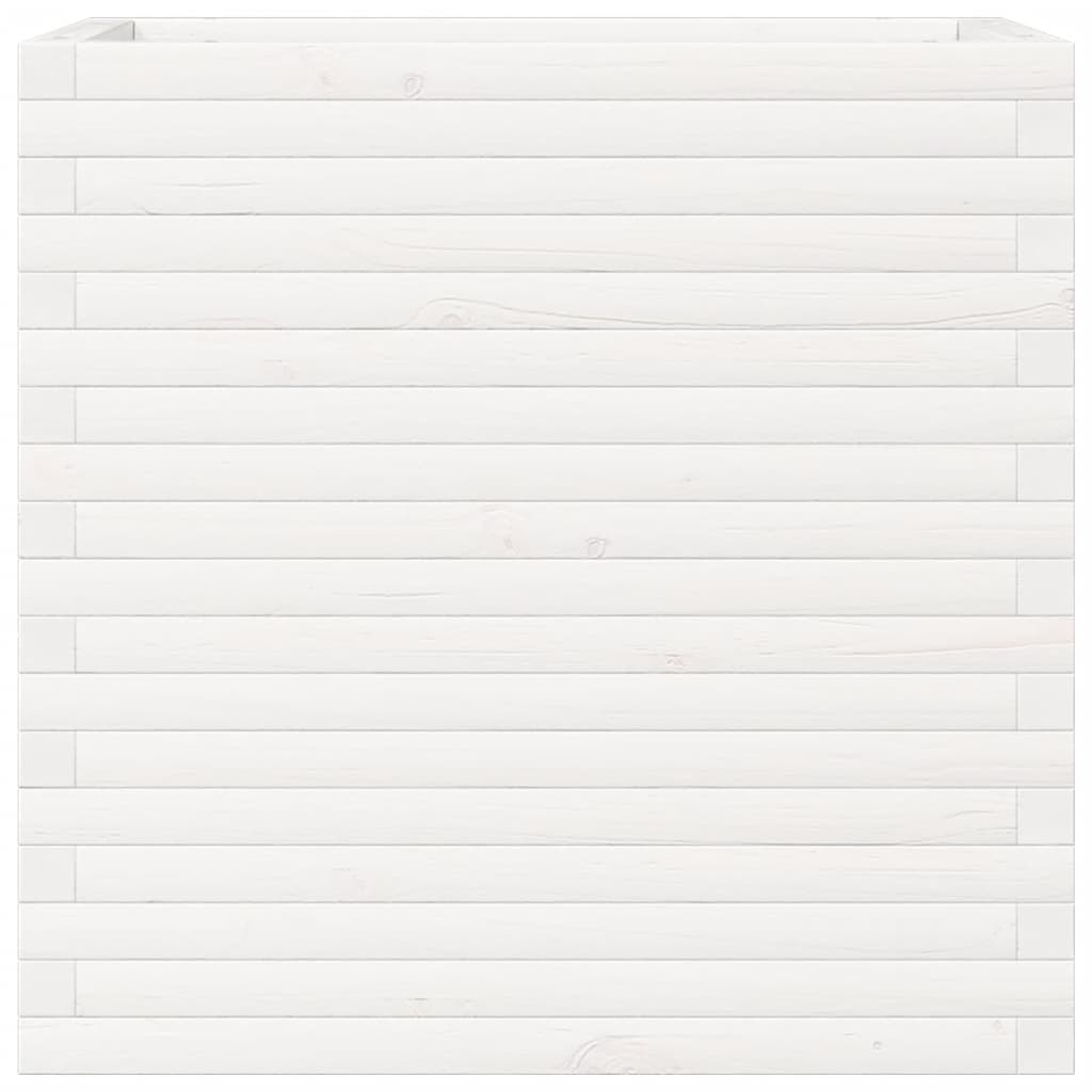 vidaXL Jardinieră de grădină, alb, 70x40x68,5 cm, lemn masiv de pin vidaXL Jardinieră de grădină, alb, 70x40x68,5 cm, lemn masiv de pin
