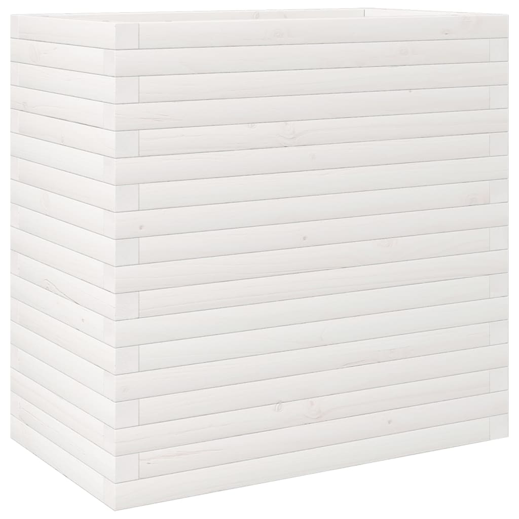 vidaXL Jardinieră de grădină, alb, 70x40x68,5 cm, lemn masiv de pin vidaXL Jardinieră de grădină, alb, 70x40x68,5 cm, lemn masiv de pin