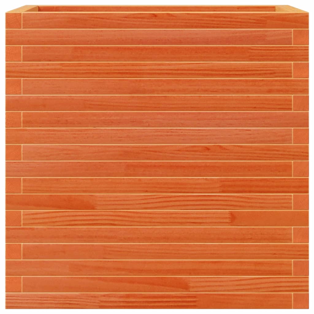 vidaXL Jardinieră grădină, maro ceruit, 70x40x68,5 cm, lemn masiv pin vidaXL Jardinieră grădină, maro ceruit, 70x40x68,5 cm, lemn masiv pin
