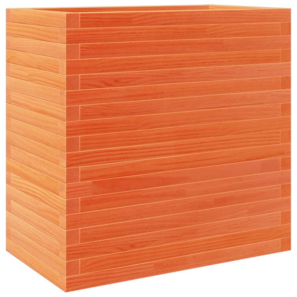 vidaXL Jardinieră grădină, maro ceruit, 70x40x68,5 cm, lemn masiv pin vidaXL Jardinieră grădină, maro ceruit, 70x40x68,5 cm, lemn masiv pin