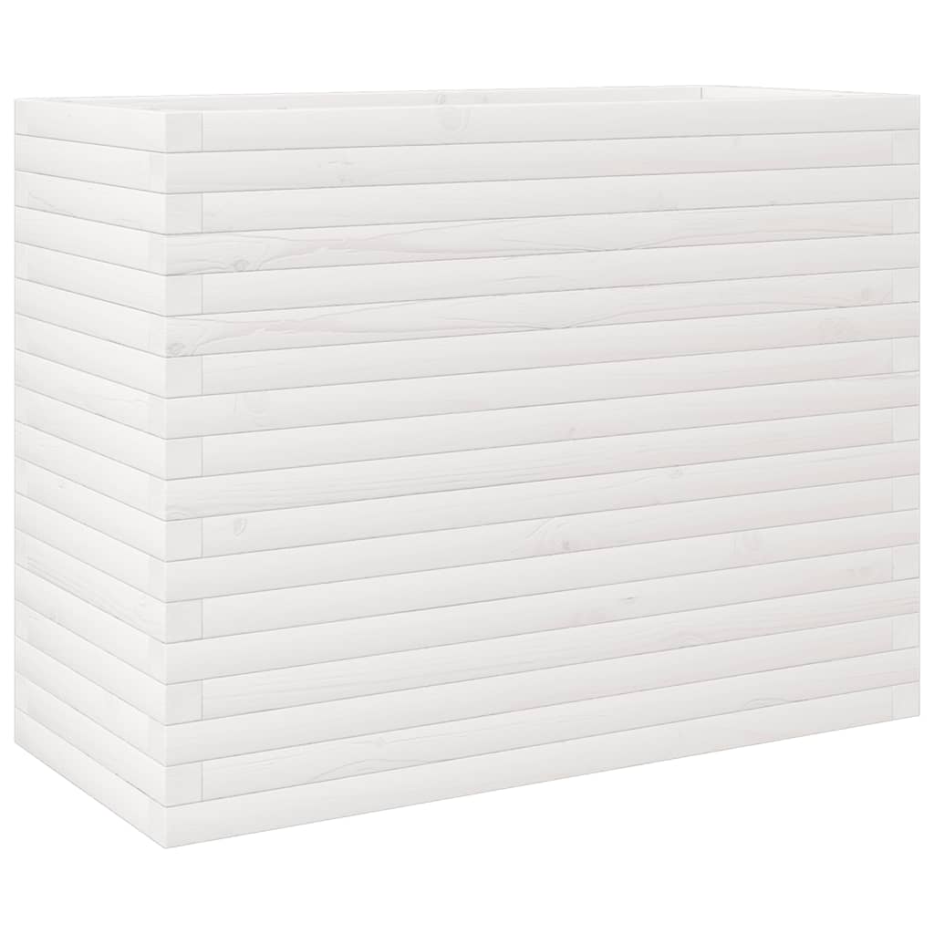 vidaXL Jardinieră de grădină, alb, 90x40x68,5 cm, lemn masiv de pin vidaXL Jardinieră de grădină, alb, 90x40x68,5 cm, lemn masiv de pin