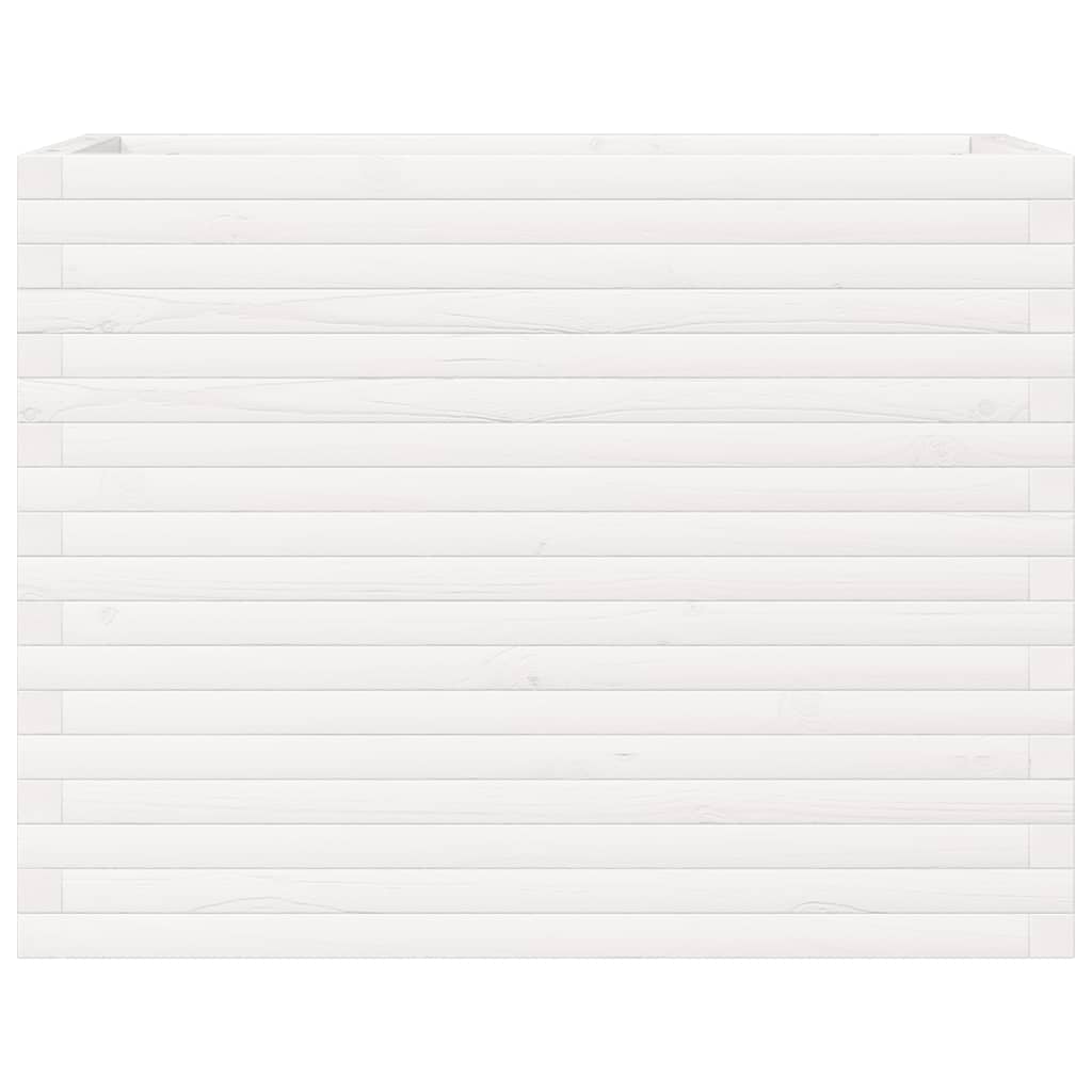 vidaXL Jardinieră de grădină, alb, 90x40x68,5 cm, lemn masiv de pin vidaXL Jardinieră de grădină, alb, 90x40x68,5 cm, lemn masiv de pin