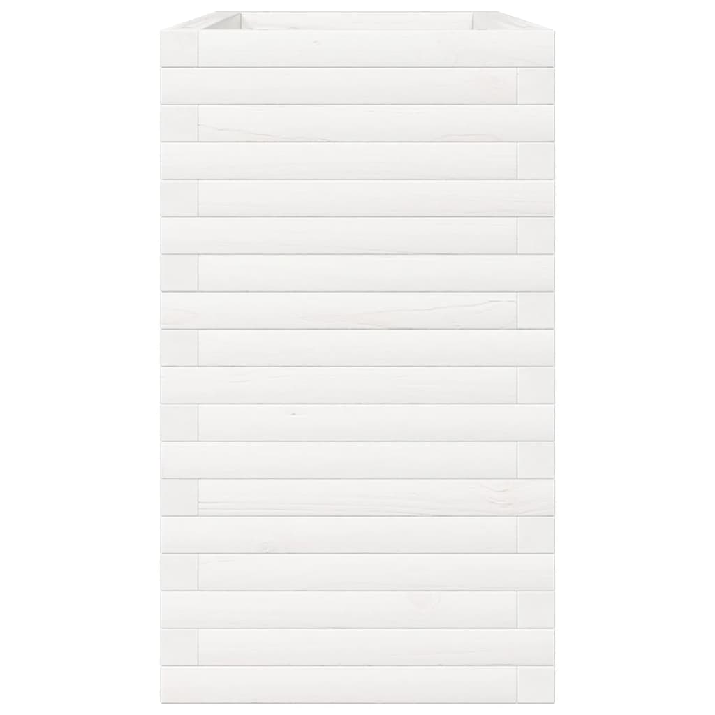 vidaXL Jardinieră de grădină, alb, 90x40x68,5 cm, lemn masiv de pin vidaXL Jardinieră de grădină, alb, 90x40x68,5 cm, lemn masiv de pin