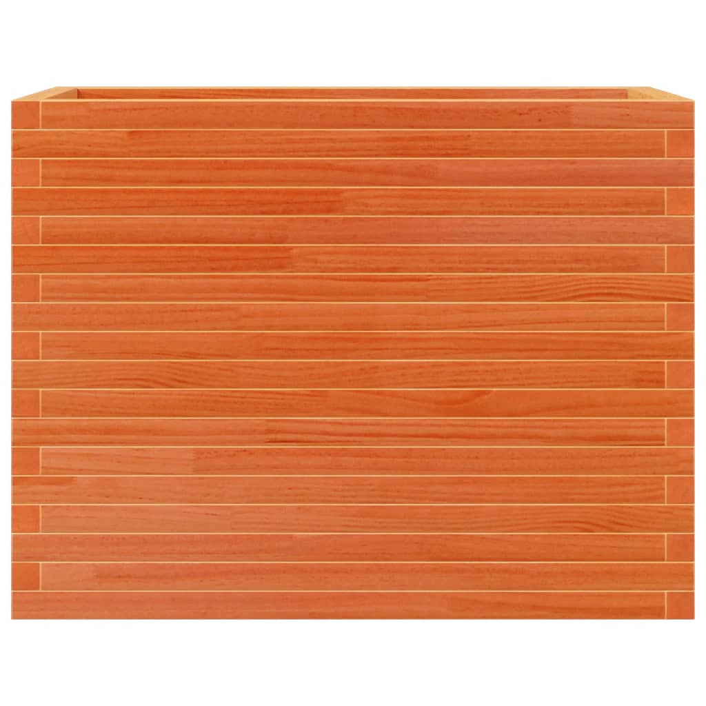 vidaXL Jardinieră grădină, maro ceruit, 90x40x68,5 cm, lemn masiv pin vidaXL Jardinieră grădină, maro ceruit, 90x40x68,5 cm, lemn masiv pin