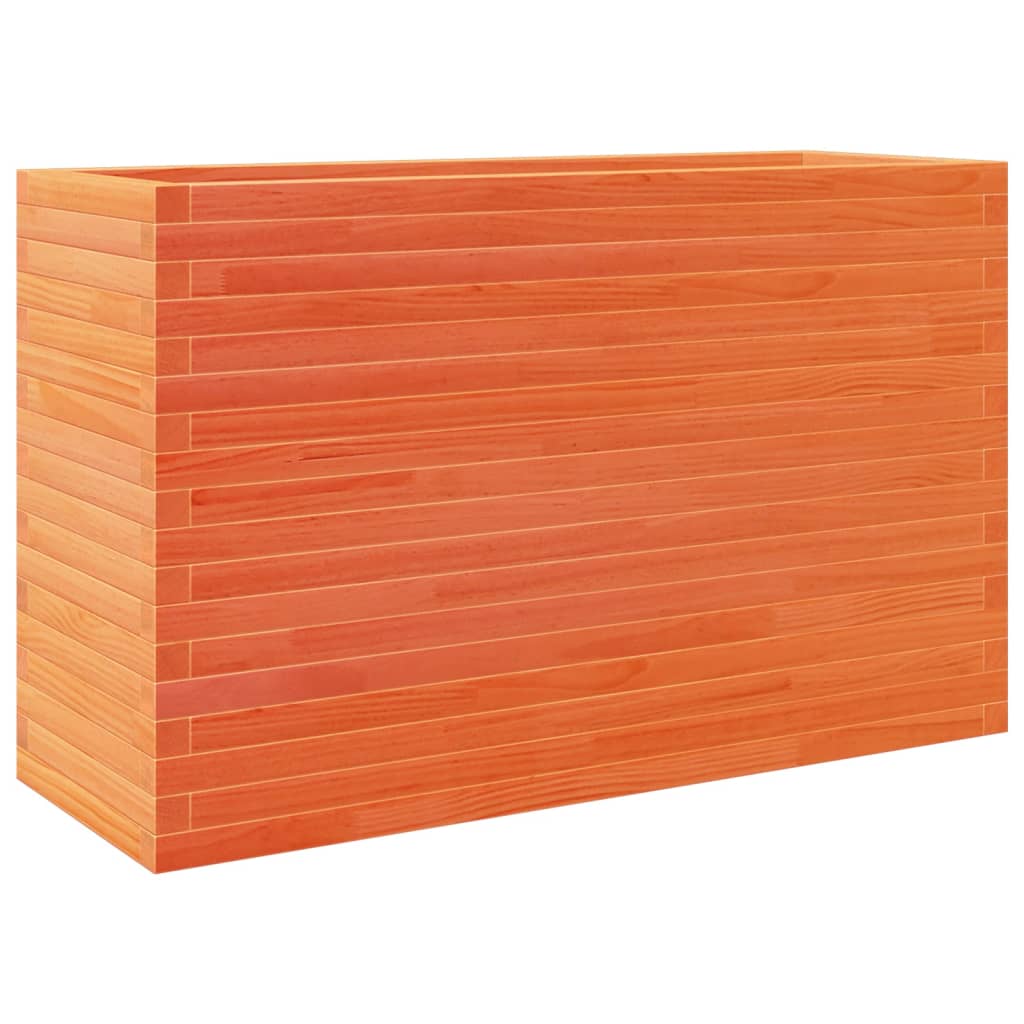 vidaXL Jardinieră grădină, maro ceruit, 110x40x68,5 cm, lemn masiv pin vidaXL Jardinieră grădină, maro ceruit, 110x40x68,5 cm, lemn masiv pin