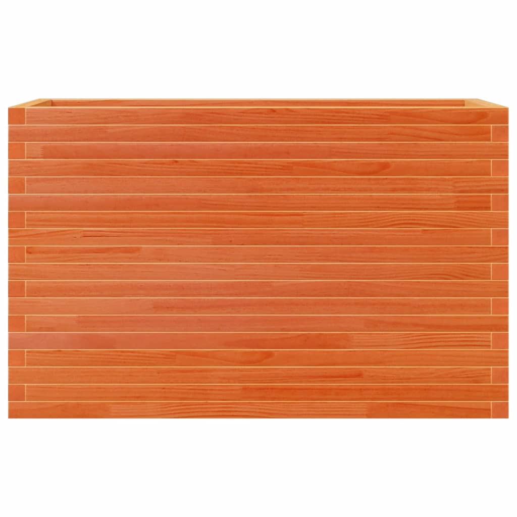 vidaXL Jardinieră grădină, maro ceruit, 110x40x68,5 cm, lemn masiv pin vidaXL Jardinieră grădină, maro ceruit, 110x40x68,5 cm, lemn masiv pin