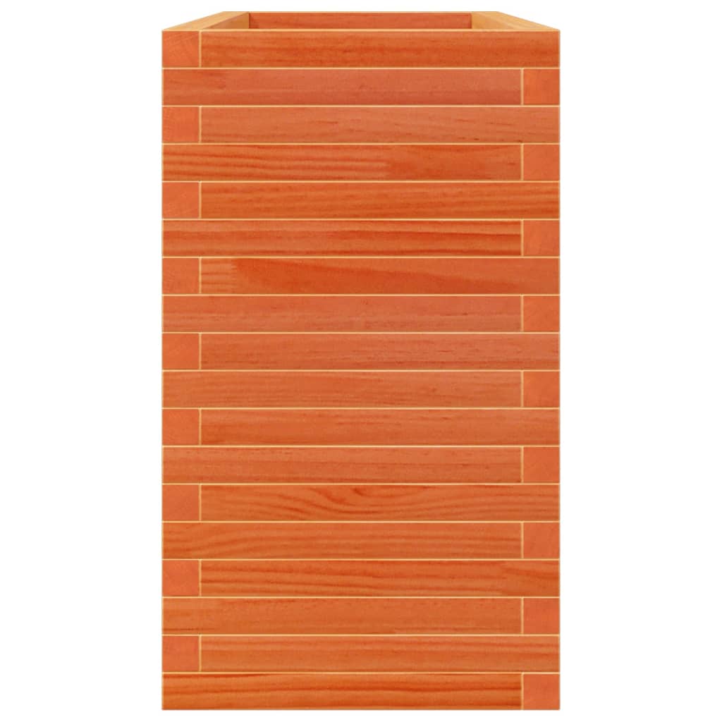 vidaXL Jardinieră grădină, maro ceruit, 110x40x68,5 cm, lemn masiv pin vidaXL Jardinieră grădină, maro ceruit, 110x40x68,5 cm, lemn masiv pin