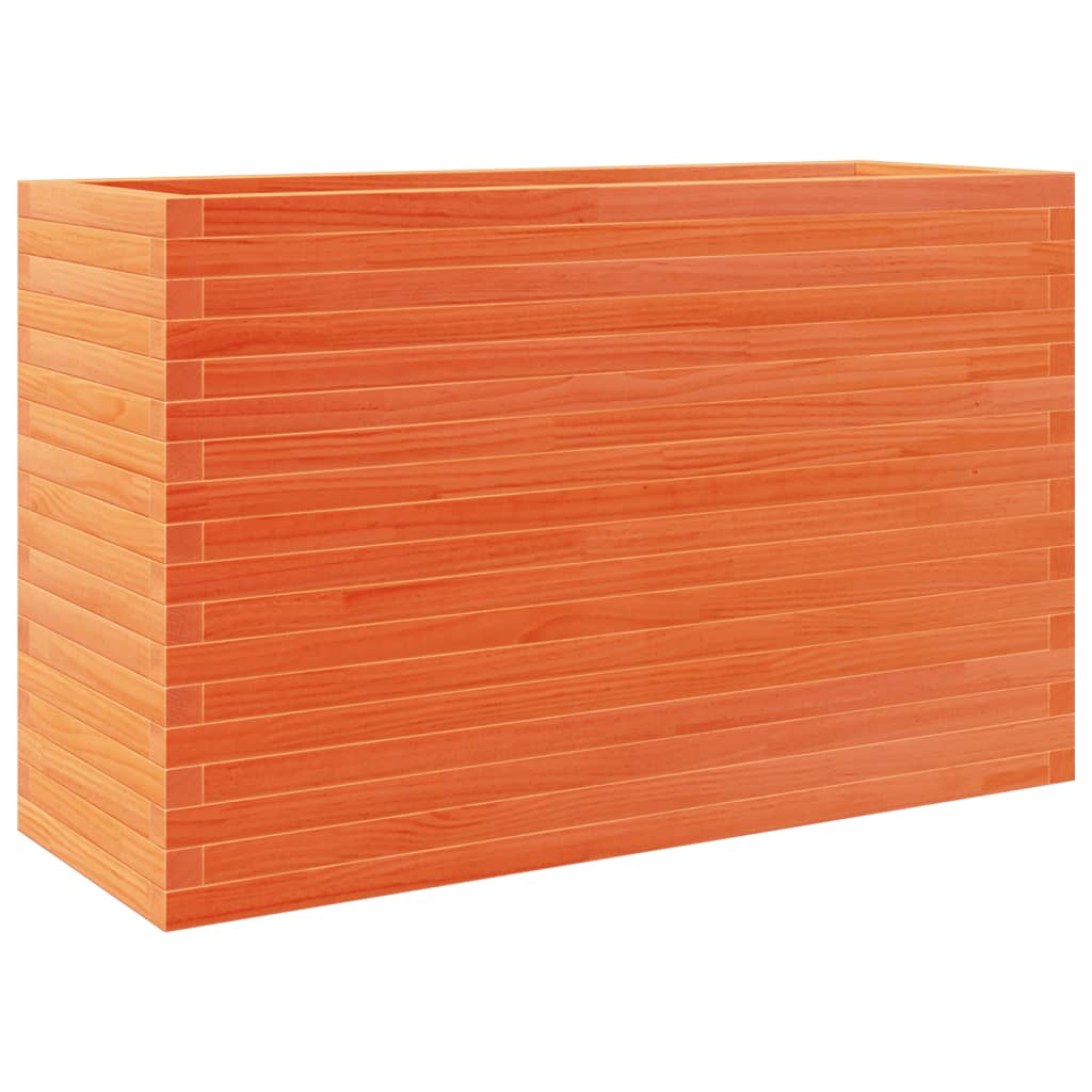 vidaXL Jardinieră grădină, maro ceruit, 110x40x68,5 cm, lemn masiv pin vidaXL Jardinieră grădină, maro ceruit, 110x40x68,5 cm, lemn masiv pin