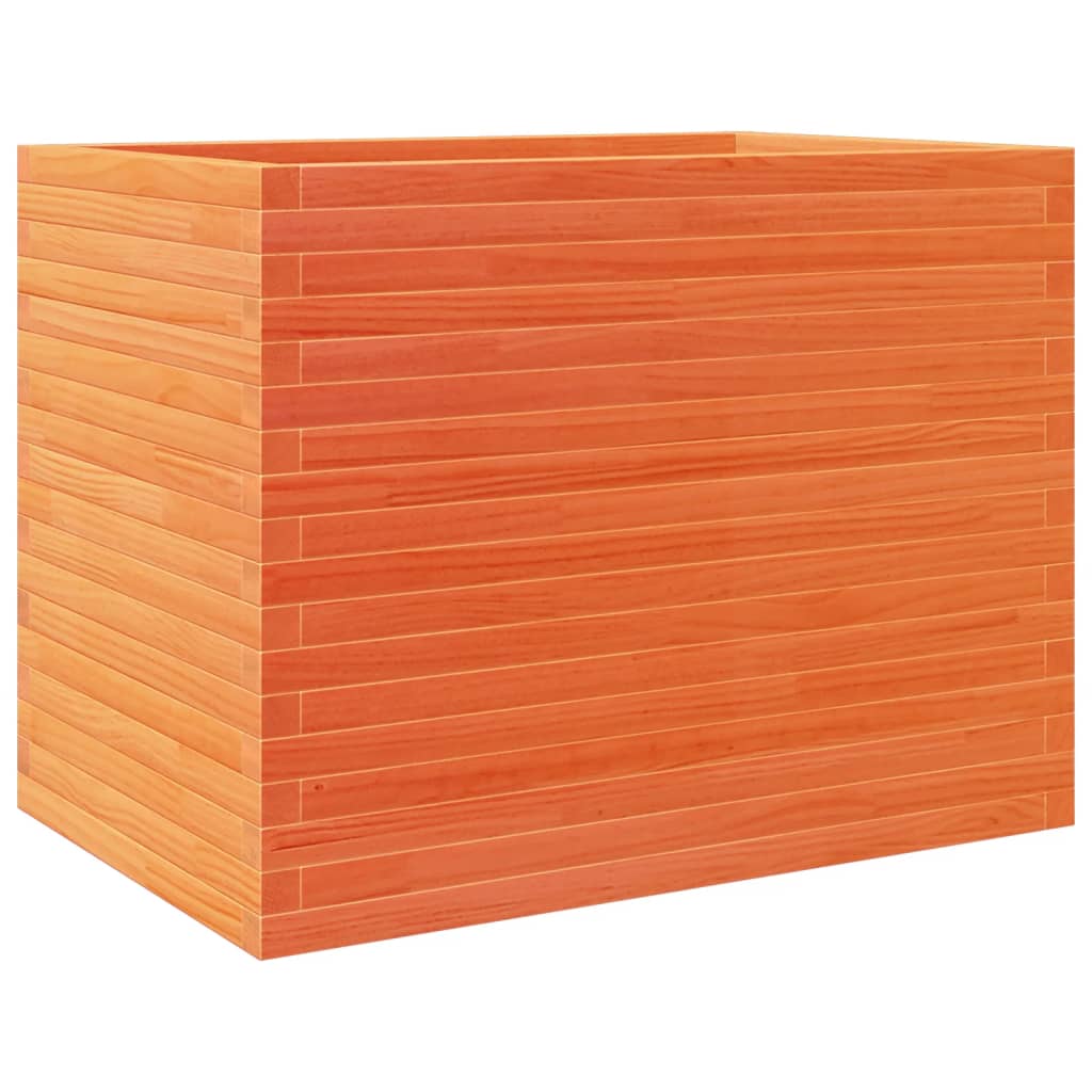 vidaXL Jardinieră grădină, maro ceruit, 90x60x68,5 cm, lemn masiv pin vidaXL Jardinieră grădină, maro ceruit, 90x60x68,5 cm, lemn masiv pin
