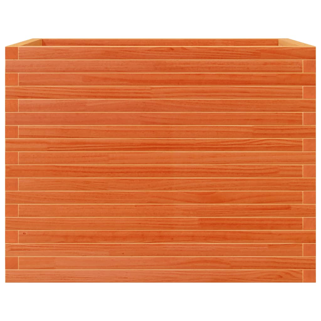 vidaXL Jardinieră grădină, maro ceruit, 90x60x68,5 cm, lemn masiv pin vidaXL Jardinieră grădină, maro ceruit, 90x60x68,5 cm, lemn masiv pin